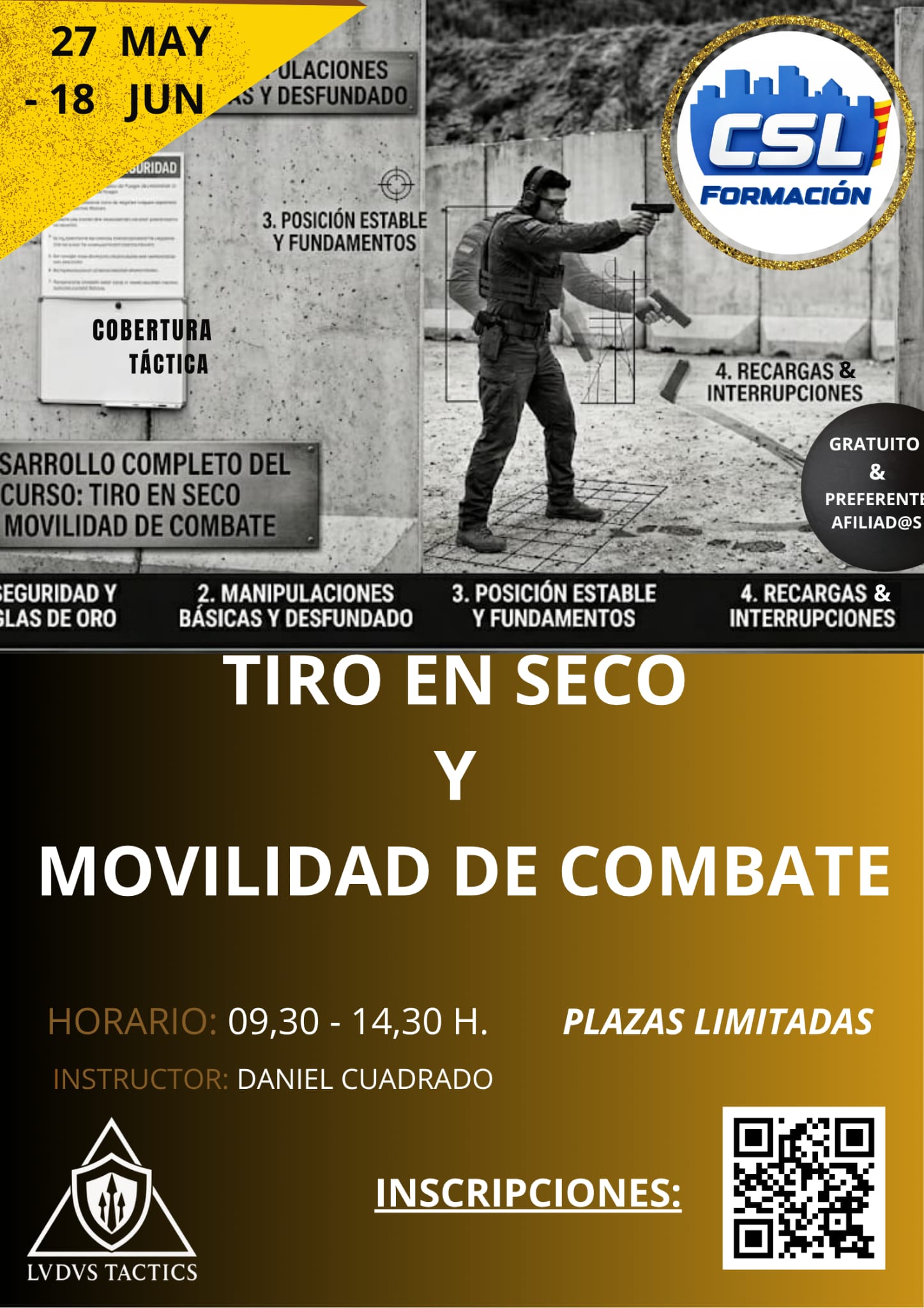 Curso presencial de Tiro en Seco y Movilidad de Combate