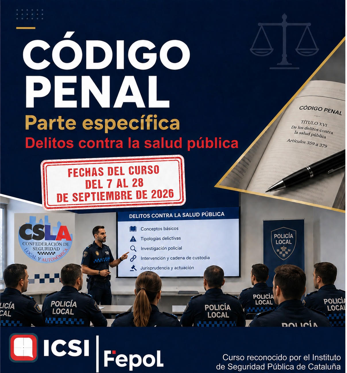 Código Penal: delitos contra la salud pública.
